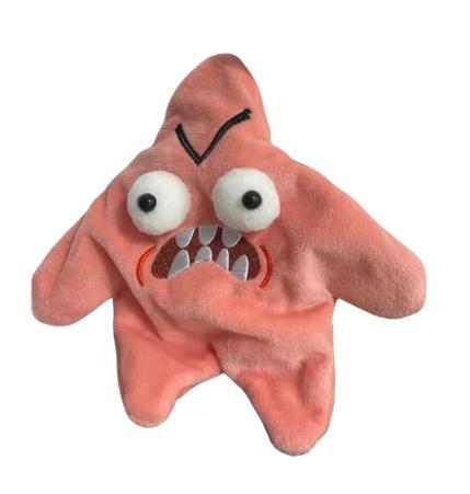 Angry Patrick moving shooting stars glowing dancing tricky funny toy pendant keychain