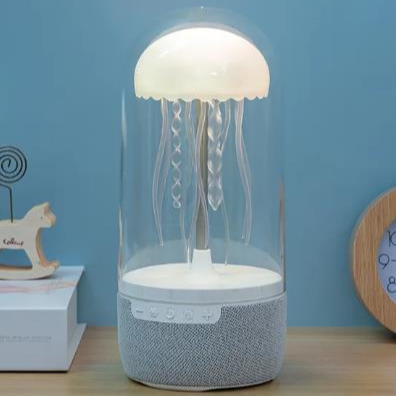 Creative Colorful Jellyfish Lamp Bluetooth Speaker HiFi Stereo 1800mAh Sports Jellyfish Speaker with Lights for Home Office